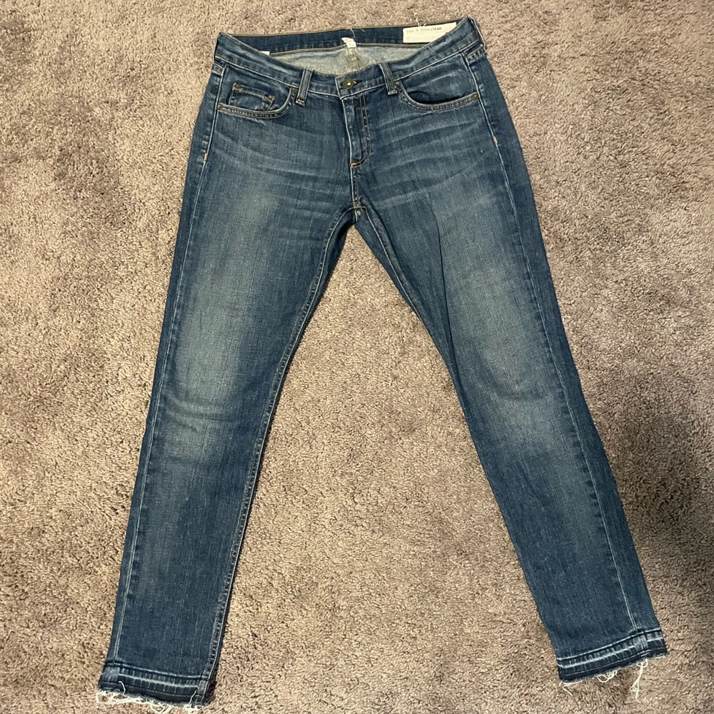 Rag and Bone Dre. Distressed bottom. Jeans. 27